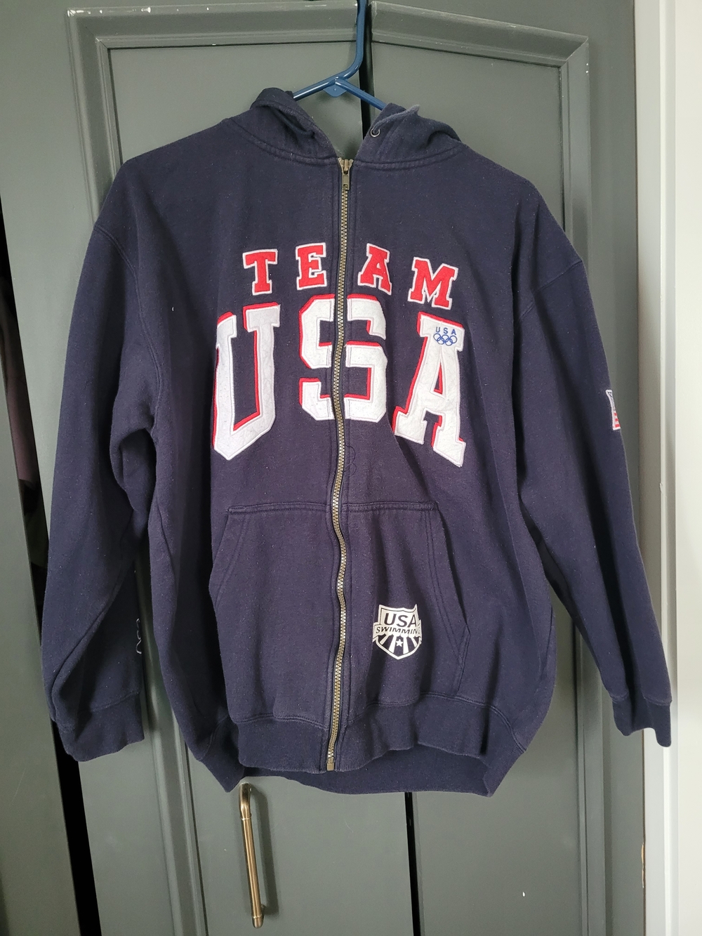 Team USA Swimming Navy Zip-Up Hoodie Jacket
